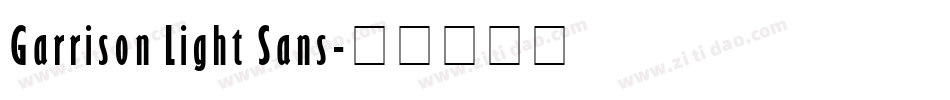 Garrison Light Sans字体转换